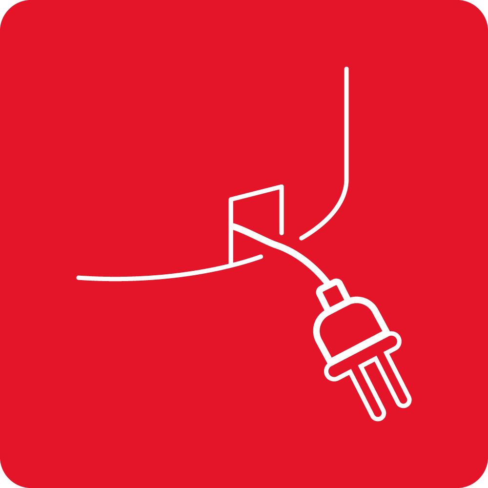 Power cord storage recess